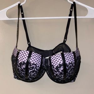 VS Faux Leather Bra + Garter Set
